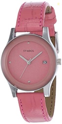 Amazon Brand - Symbol Women Faux Leather Spring-Summer'21 Analog Rose Dial Watch-Az-Syw-Ss21A-10B, Band Color-Pink