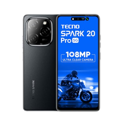 TECNO Spark 20 PRO 5G (Startrail Black, 8GB+128GB)| 108MP Ultra Clear Imaging | Super Ellipse Design | MTK D6080 5G Processor | 6.78  120Hz LTPS LCD Display | 5000mAh Battery with 33W Charger