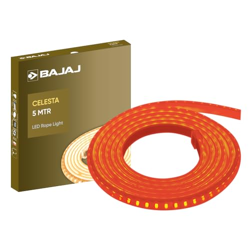 Bajaj Celesta Led Rope Light 120L 5M Cdl | 3.5 Kv Surge Protection | Energy Efficient | Waterproof | Rust Resistant | Water Resistant | 5 Mtr | Red