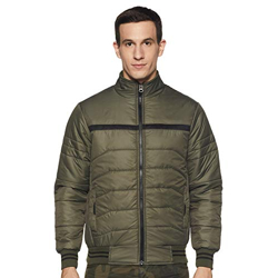 Cazibe Men's Nylon Standard Length Jacket (88302BT_Olive_L)