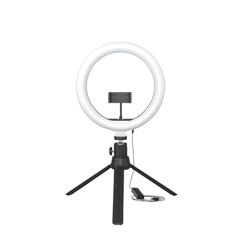 Amazon Basics 10-inch Ring Light with Tripod Stand | 3 Color Modes | 10 Brightness Settings | 360 Rotation | Suitable for Mobile Phones & Camera, YouTube, Photoshoot, Videography and More