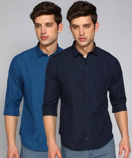 Men Regular Fit Solid Casual Shirt