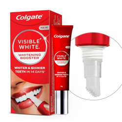 Colgate Visible White Whitening Booster Gel (13 g), Leave On Teeth Whitening Treatment with Active Oxygen Technology, Whitens Teeth in 14 days, Removes Stains & Brightens Teeth, Enamel Safe Teeth Whitener