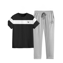 Noble Monk Men Regular Fit Cord-Set | Round Neck Full Sleeve Tshirt with Lower | Relax Fit Track Suit For Men