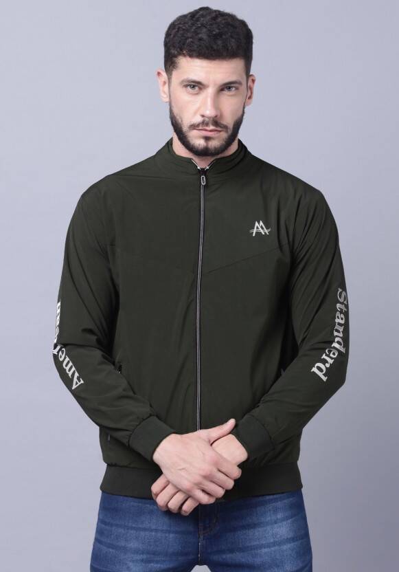 Men Solid Sports Jacket
