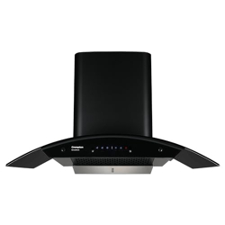 Crompton SensoSmart 90 cm Curved Glass Kitchen Chimney with 1360 m/hr Suction, Smart On & Intelli Auto-Clean | Silent Kitchen Chimney with Filterless Technology (Black)