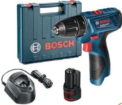 BOSCH GSR 120-LI, with GBA 12V 2.0Ah Battery, GL 1220 CV Charger & Carrying Case - 12V GSR 120-Li Cordless Drill(10 mm Chuck Size)