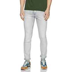 Amazon Brand - Symbol Men's Skinny Stretchable Jeans (SS20-NS-SY-SK01_Light Grey_36)