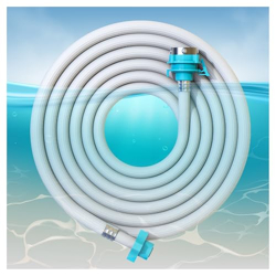 SWAPKART 3 Meter Flexible PVC Washing Machine Inlet Hose Water Pipe, Universal Water Inlet with Tap Adaptor Connector for Top & Front Load Fully Automatic