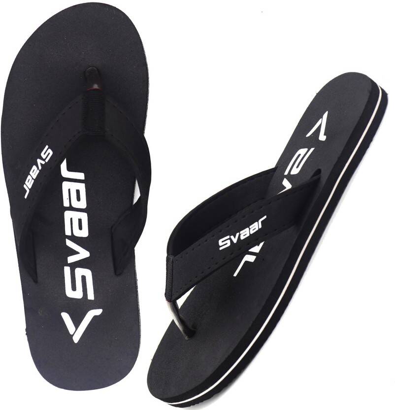 Men Flip Flops(Black , 7)