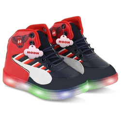 HOOH-Now comfort in Fashion Unisex Hooh Kids Boys And Girls Led Light Shoes For 18 Months To 10 Years (Blue & Red, 12 Months), Blue