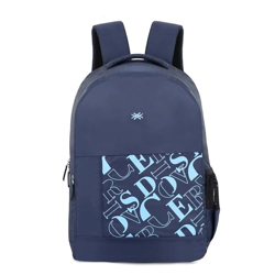 UNITED COLORS OF BENETTON Ballad 21L Polyester Casual 4 Compartment Backpack For Unisex - Navy+Light Blue