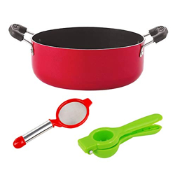 Nirlon Non-Stick Gas Comaptible Odor Free 3 Piece Kitchenware Combo Item Set