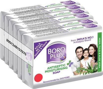 BOROPLUS Antiseptic Moisturising Soap (Anti-septic sabun)(6 x 125 g)