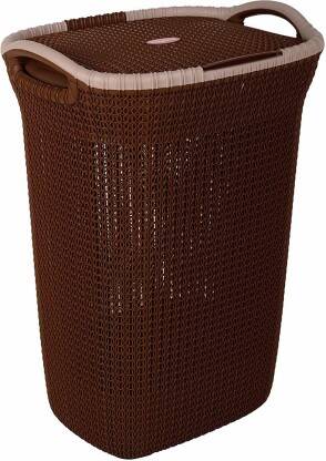 NAYASA 40 L Brown Laundry Basket(Plastic)