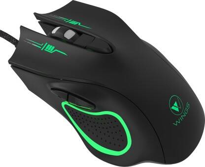Wings Crosshair 100 Wired Optical  Gaming Mouse(USB 3.0, Black)