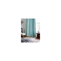 Geometric Print Window Curtain with Tassels