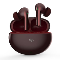 itel Buds Ace ANC, ANC (~25dB), 50HRS Playtime, AI ENC, 10mm Drivers, Fast Charging, IPX5, v5.3 Bluetooth Earbuds, TWS Ear Buds Wireless Earphones with Mic (Cranberry)