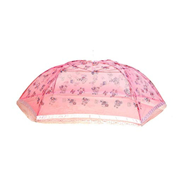 FARMER KING MAT Umbrella Style Full Cover up for 0 to 3 Year Baby Pink Mosquito Net for Baby_New Born_Infants