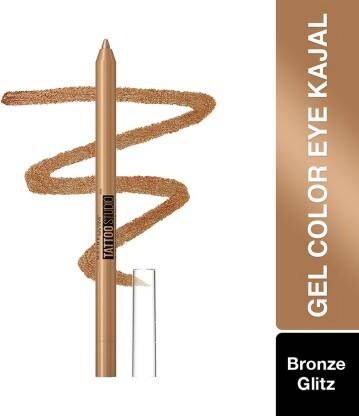 MAYBELLINE NEW YORK Tattoo Gel Kajal Color Pencil, Metallic Finish, Waterproof, 36H Wear(Bronze Glitz, 1.2 g)