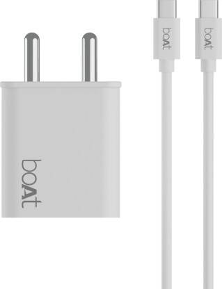 boAt 22.5 W Quick Charge 3 A Wall Charger for Mobile with Detachable Cable(White, Cable Included)
