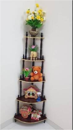 DPH 5 Shelf Wooden Corner, Multipurpose, Wall Corner Table, , corner stand