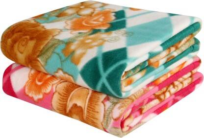 VAS COLLECTIONS Printed Single Fleece Blanket for  Heavy Winter(Polyester, Multicolor)
