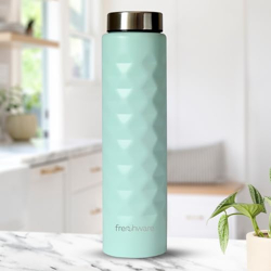 Frenchware Water Bottle (1 Litre, Stainless Steel, Premium SS 202, Morning Mist) Bottle for Fridge, School, Outdoor, Gym, Home and Office, Scratch-Resistant, Rust Free, Non-Toxic, Easy-to-Clean