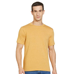 Amazon Brand - Symbol Men's Regular Fit T-Shirt (SYM-SS22-TSH-01_Sunshine Grindle L)