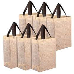 Heart Home Shopping Handbag | Grocery Handbag | Shopping Bag | Grocery Shopping Bag | Reusable Shopping Bags | Vegetable Bag | Eye-Print Carry Bag | Pack of 6 | Cream