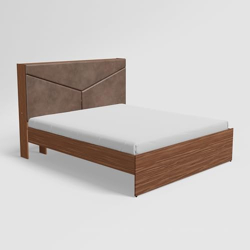 GODREJ INTERIO Glory Morf Queen Size Engineered Wood Bed with No Storage 1-Year Warranty, Brown GLORYQ0017