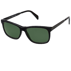 Diesel Solid Square Men Non-Polarized Sunglasses -(Dl5161 001 55 S |55| Green Color Lens), Small