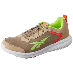 Reebok Mens Wild FIRE Boulder Beige/Orange Flare/Laser Lime Sneaker - 8 UK (IQ6904)