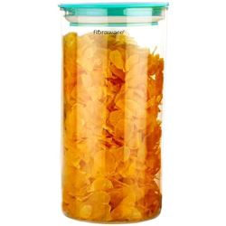 Floraware Plastic Storage Jar and Container Set I Air Tight & BPA Free Containers for Kitchen Storage Set I Grocery Kitchen Container Set I Multipurpose Jar, 1400 Ml Each, Set 1 Sea green