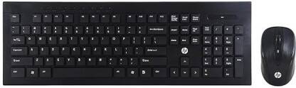 HP wireless keyboard & mouse combo 1600 DPI Mouse, Ultraslim design keyboard with brush metal finish Wireless Laptop Keyboard(Black)