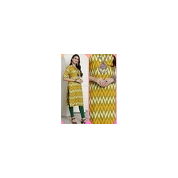 Women Ikat Print Straight Kurta