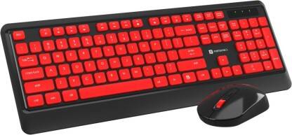 Portronics Key5 Combo, POR 1407 Wireless Laptop Keyboard(Black, Red)