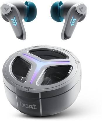 boAt Immortal 171 w/ Beast Mode(40ms Low Latency), 40 Hours Playback & RGB Lights Bluetooth(White Sabre, True Wireless)