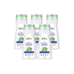 Globus naturals Set Of 5 Green Tea Herbal Anti-Dandruff Itchy Scalp Shampoo - 200 ml Each