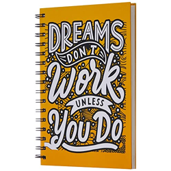 Amazon Brand - Solimo Daily Planner and Organizer, To Do List, Undated Hard Bound Planner, Laminated Covers, 150 Pages (Dreams Work)