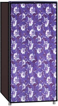 JM Homefurnishings Refrigerator  Cover(Width: 62 cm, Blue Violet, White)