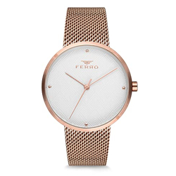 Ferro Analog White Dial Women's Watch-F81753C-863-C