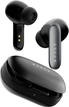 Boult Y1 Pro with Zen Quad Mic ENC, 60Hrs Battery, Fast Charging, Knurled Design, 5.3v Bluetooth(Jet Black, True Wireless)