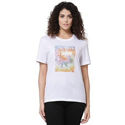 Mode By Red Tape Women White Round Neck T-Shirt_MAT0715-M