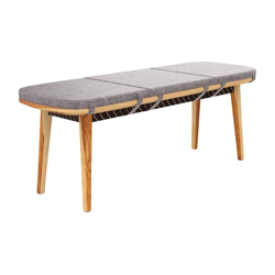 GODREJ INTERIO Cesar 3-Seater Fabric Dining Bench (1-Year Warranty, Light Brown)
