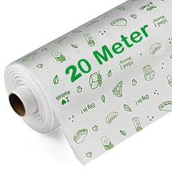 OFIXO 20 Meters Premium Non-Stick Butter Food Wrap/Wrapping Paper Roll. Reusable, Oven Safe, Parchment Paper Food Wrapping Paper