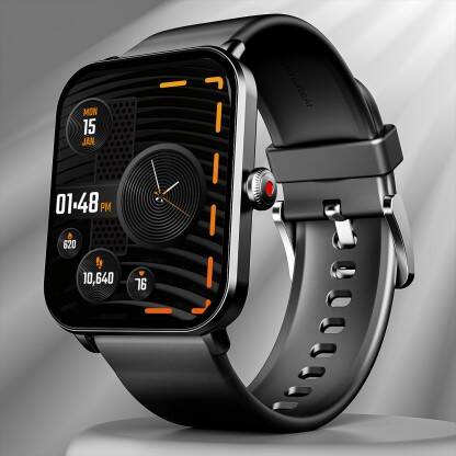 boAt Wave Fury with 1.83'' HD Display, Bluetooth Calling & Functional Crown Smartwatch(Active Black Strap, Free Size)