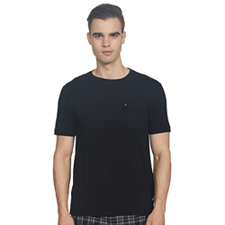 Amazon Brand - INKAST Men's Solid Regular T-Shirt (AZ-TS-01_Black S)