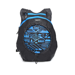 Gear Unisex Black Printed Foldable Backpack
