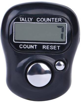 Voltegic  Electronic LCD Tasbih Finger Tally Counter Islamic Zikr Islam Muslim Hand Ring Counters Multi Color Mini Held Case Resettable Mechanical Manual Clicker Number Lap Tracker Random Counting Digital Tally Counter(Black Pack of 1)